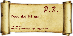 Peschko Kinga névjegykártya