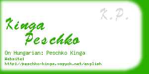 kinga peschko business card